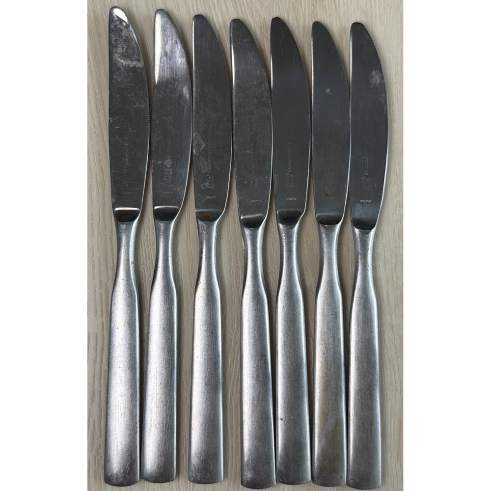 Set Of 8 Vintage Used EKCO Stainless Replacement Knifes